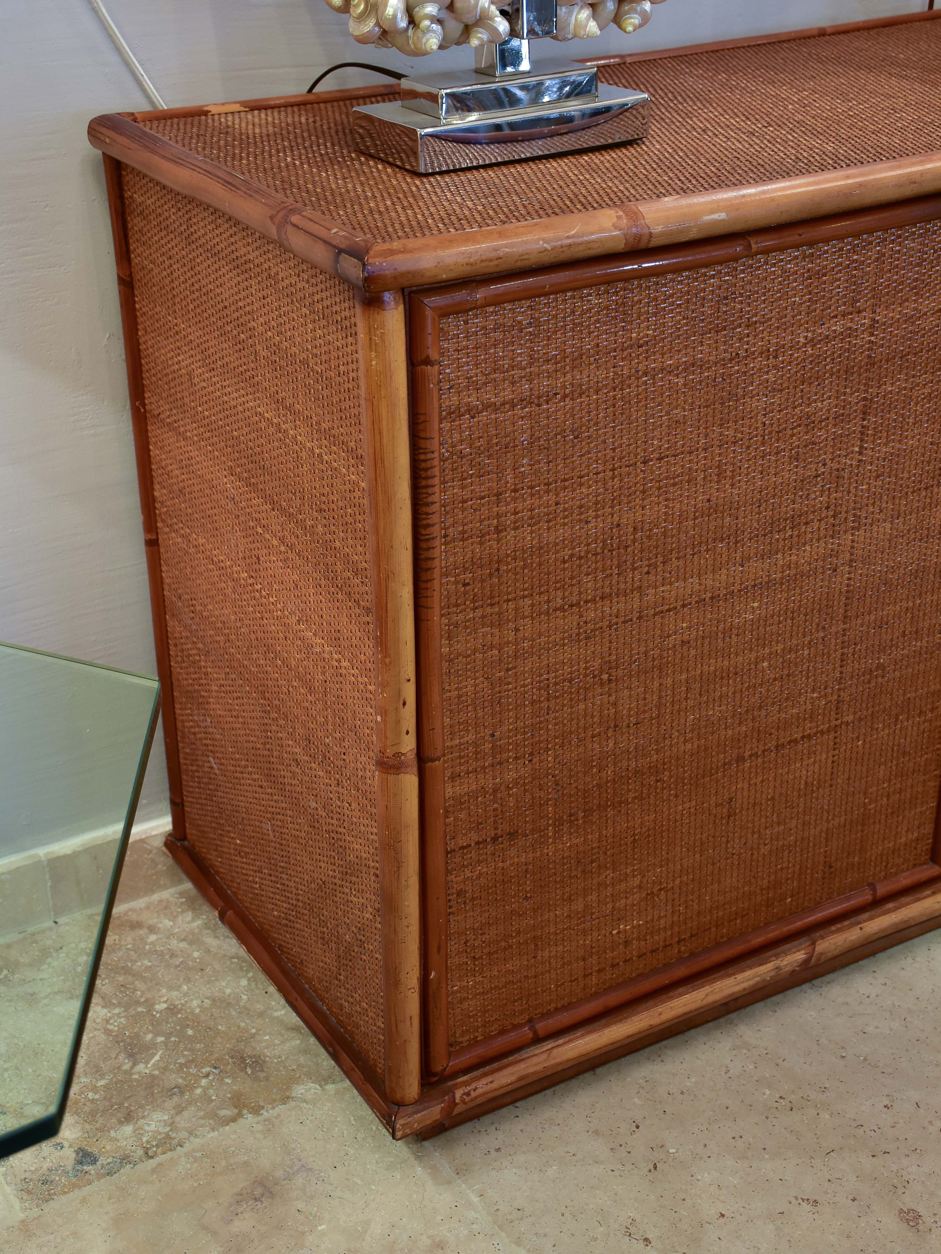 Vintage buffet - rattan and bamboo