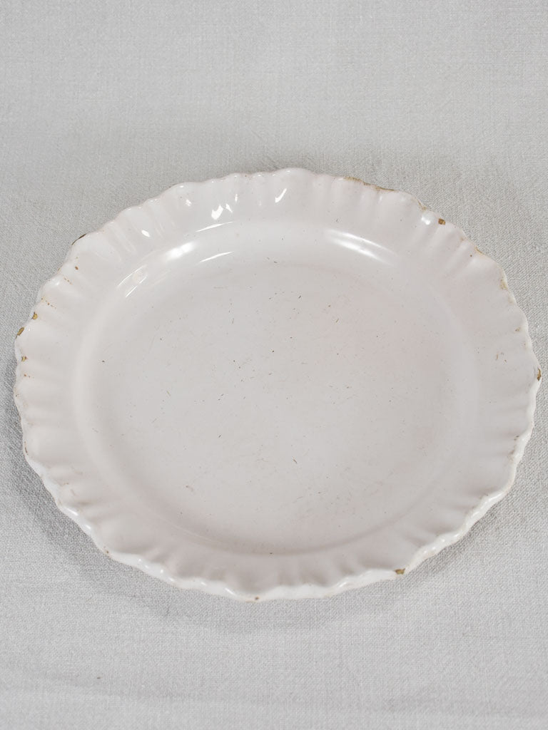 18th-century ironstone round platter 13"