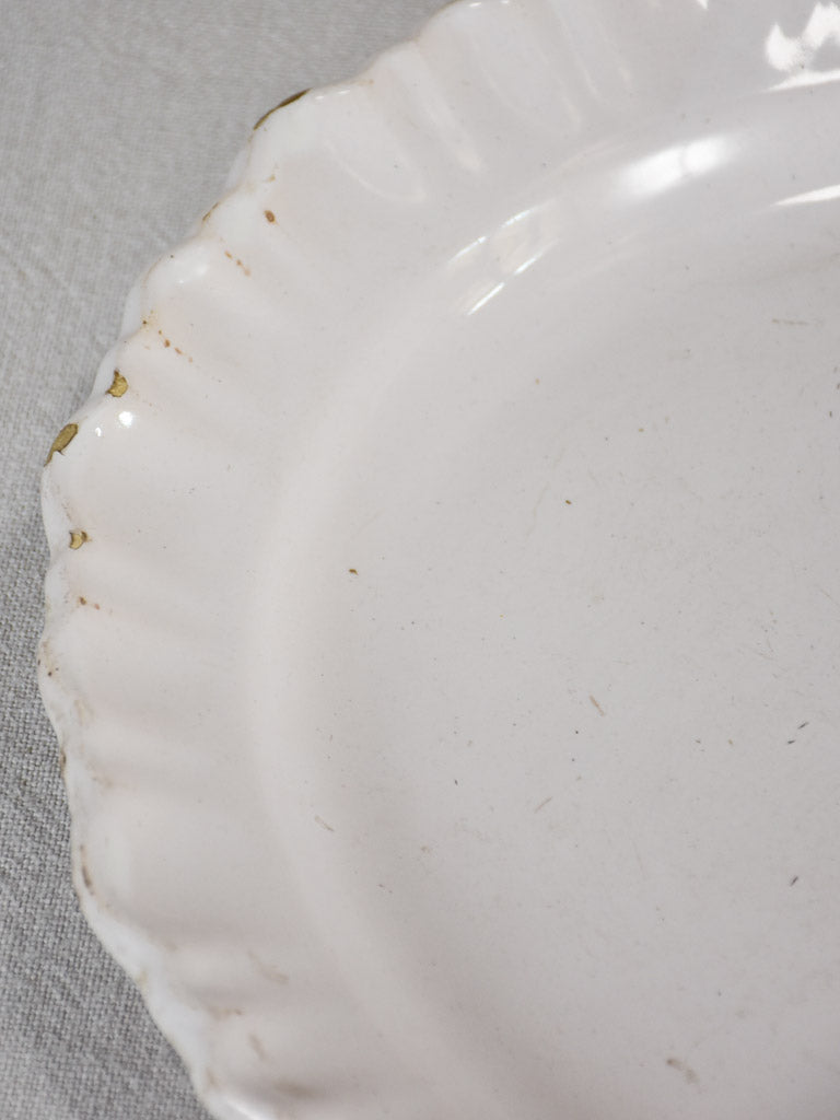 18th-century ironstone round platter 13"