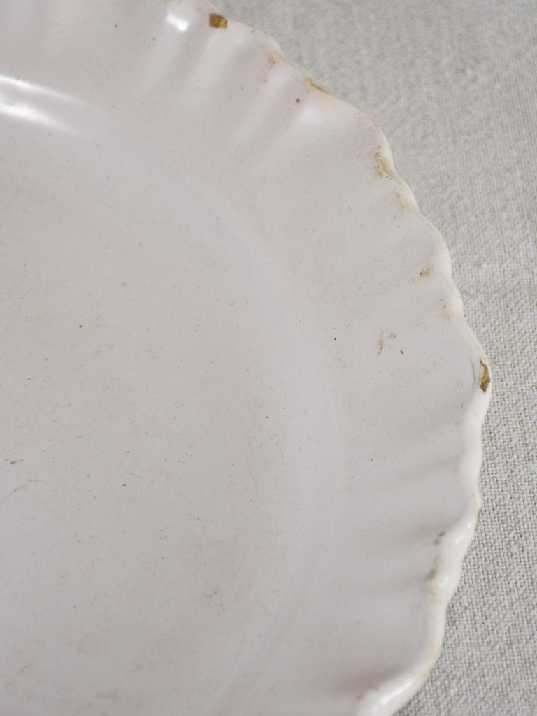 18th-century ironstone round platter 13"