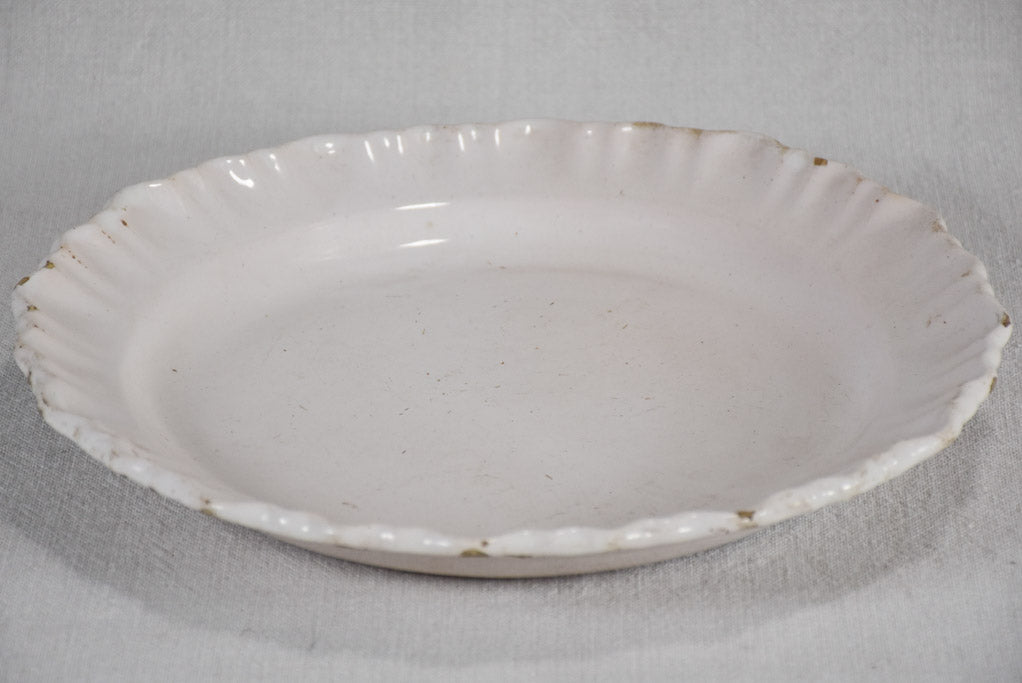 18th-century ironstone round platter 13"