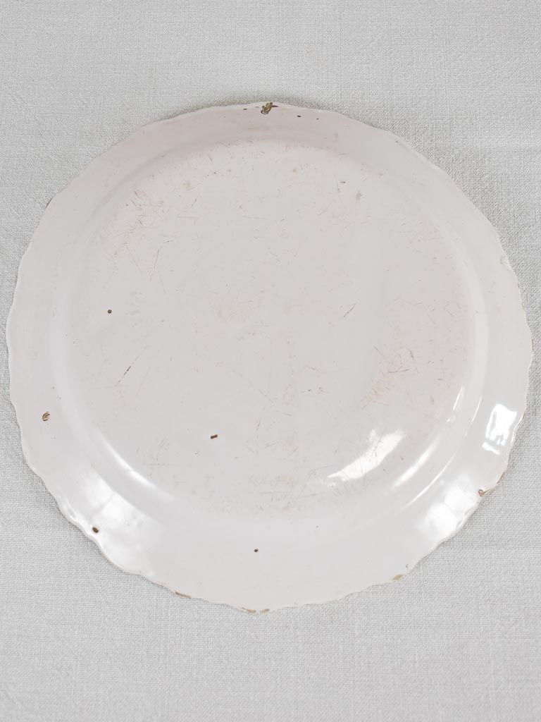 18th-century ironstone round platter 13"