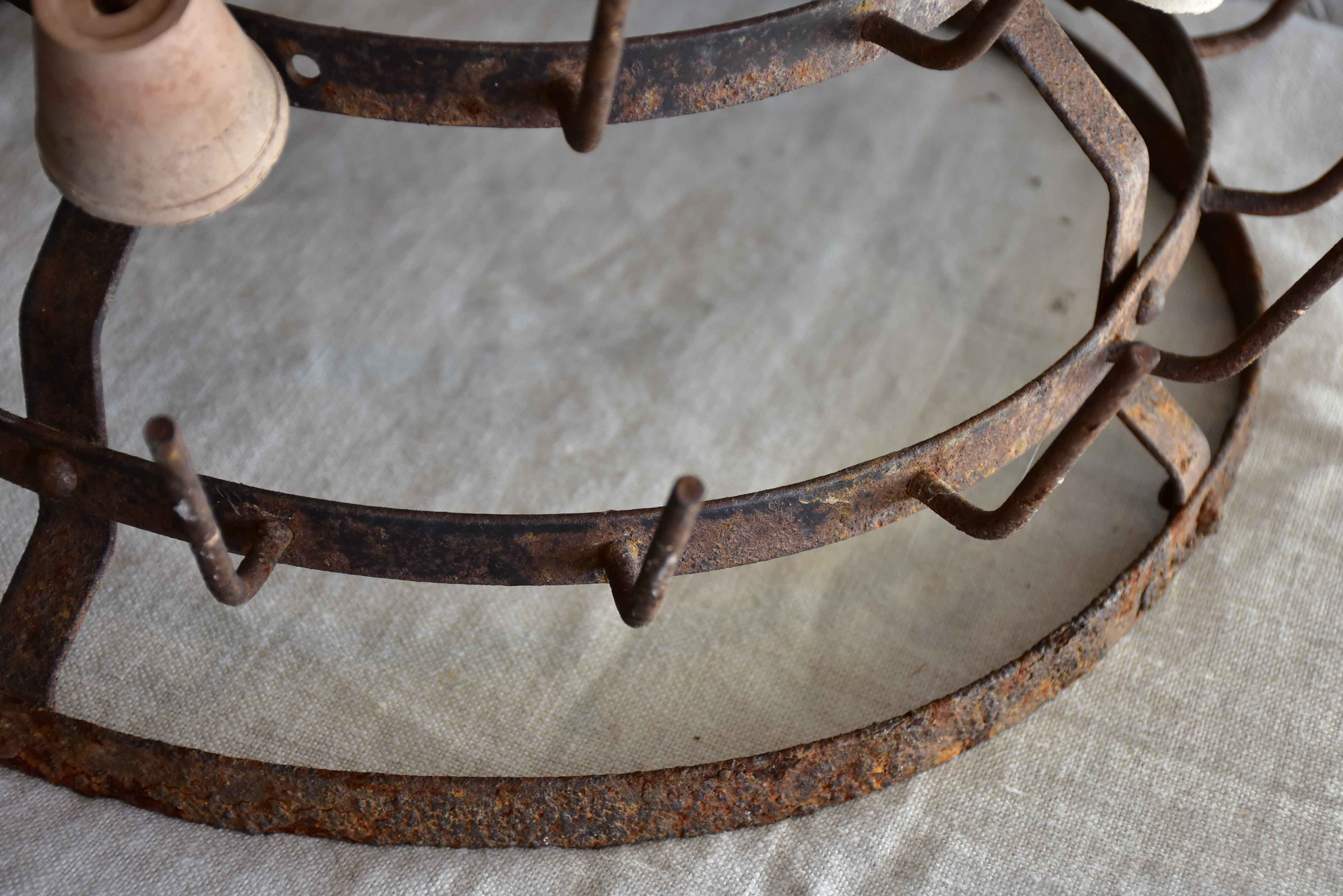 Vintage French bottle drying stand