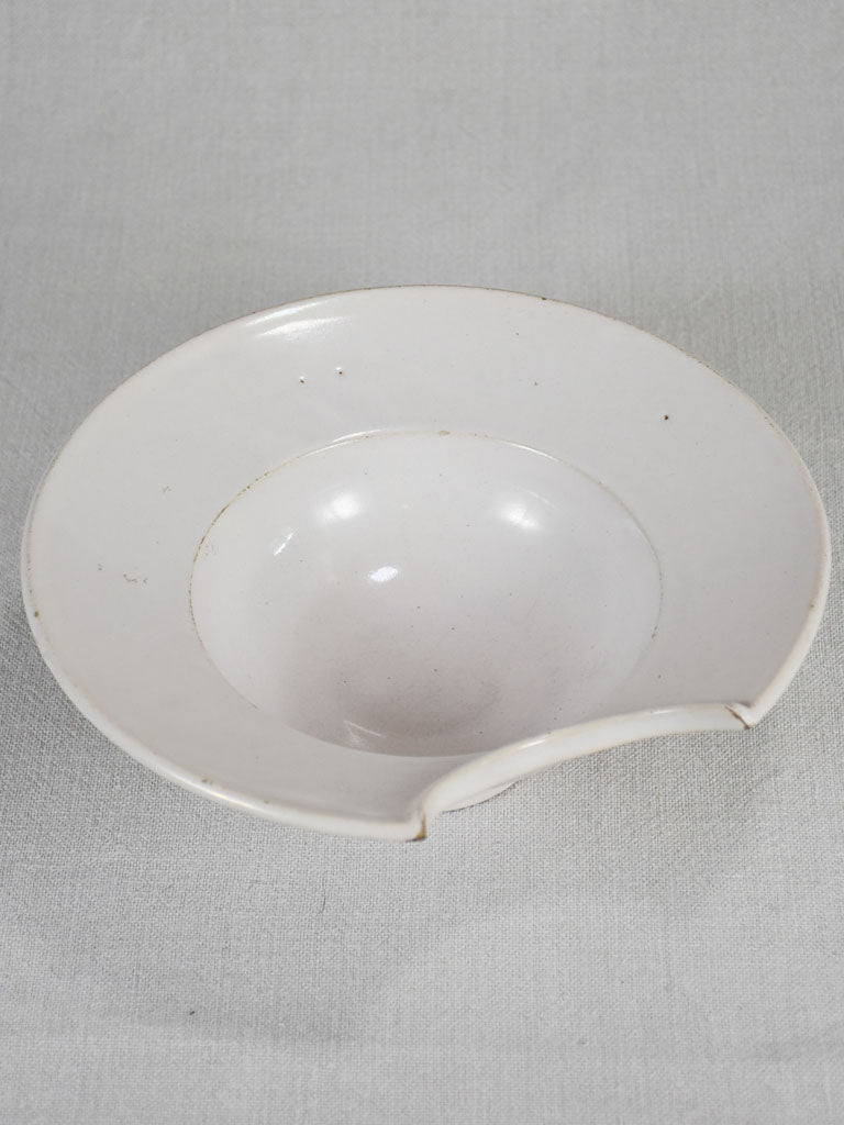 18th-century ironstone shaving bowl