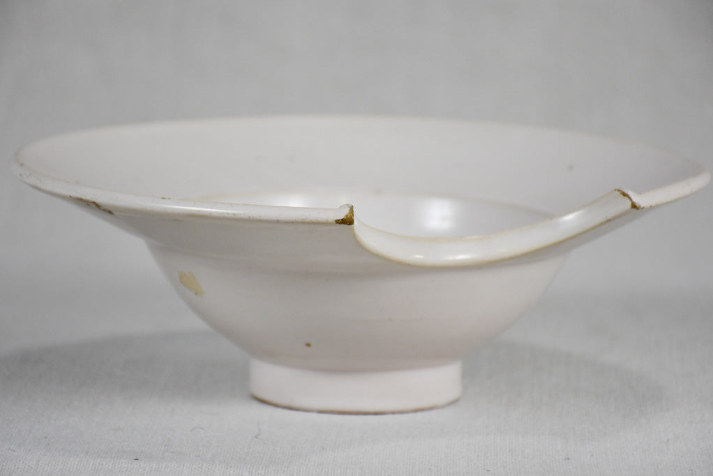 18th-century ironstone shaving bowl