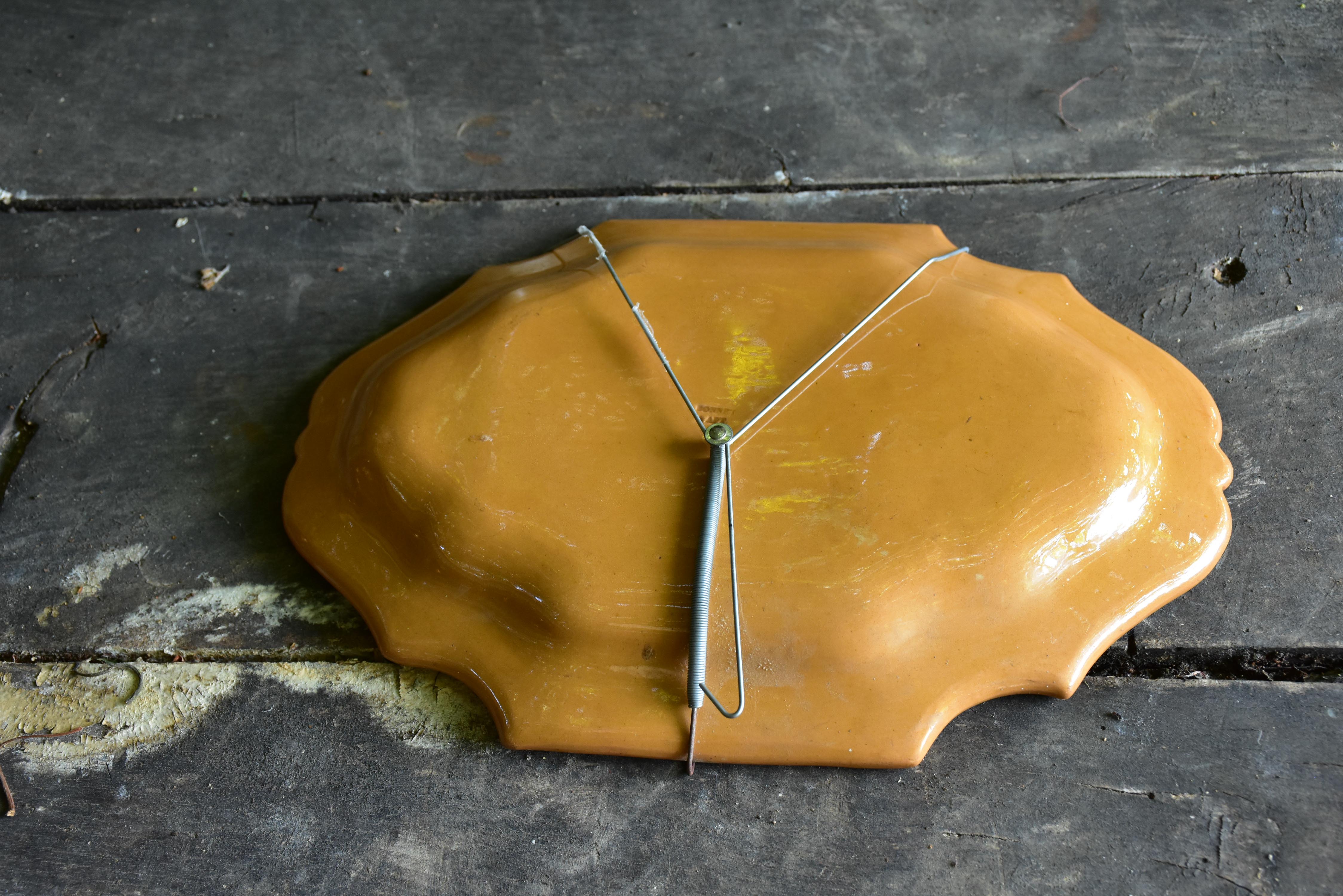 19th century French platter with ochre glaze from Apt