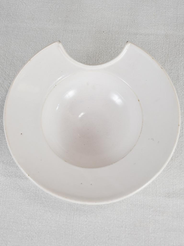 18th-century ironstone shaving bowl