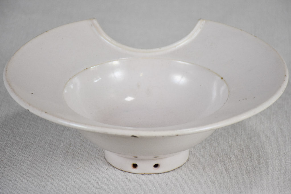 18th-century ironstone shaving bowl