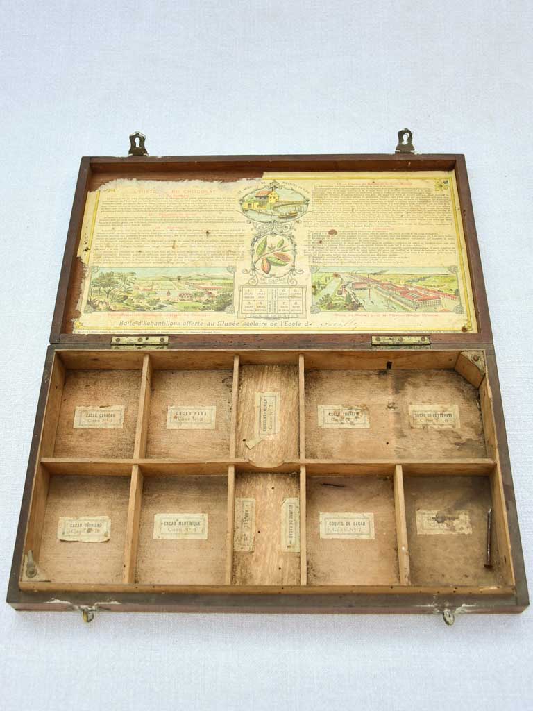 19th century French Chocolate Menier sample chocolate box