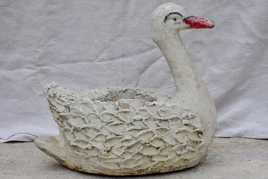 1960's swan garden planter - French