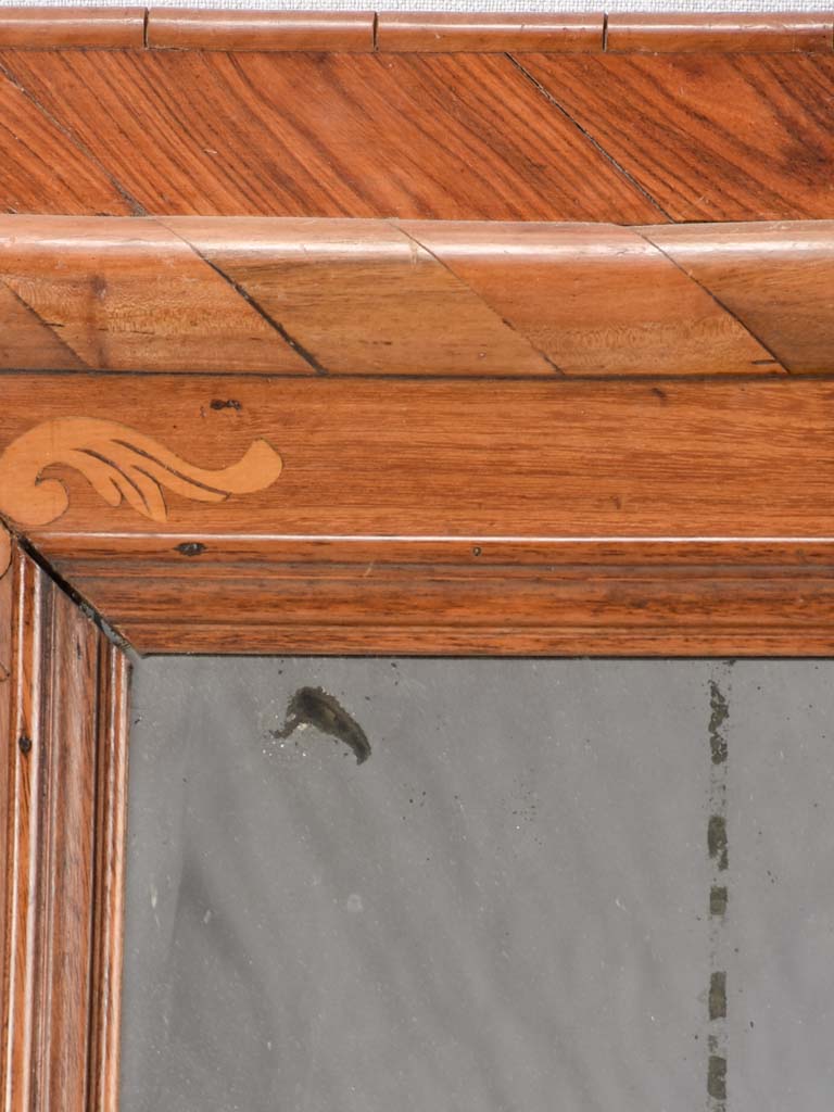 Traditional Marquetry Mirror with Original Glass