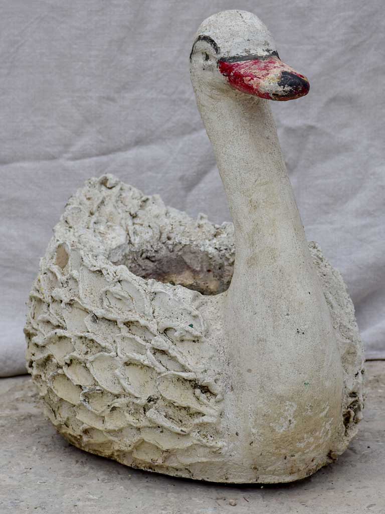 1960's swan garden planter - French