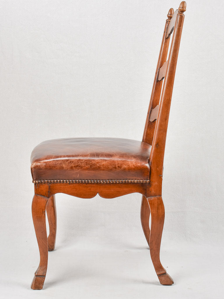 18th century Louis XV leather chair