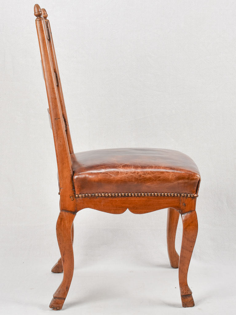 18th century Louis XV leather chair