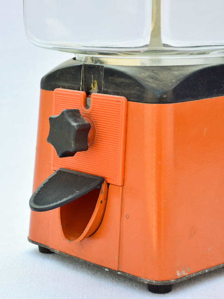 Mid-century French gumball dispenser - orange