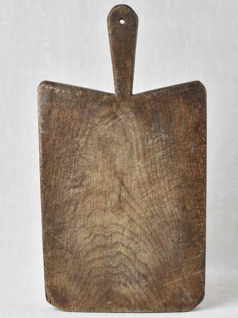 Antique French cutting board with peaked shoulders 21¼" x 11½"