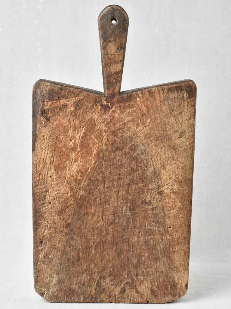 Antique French cutting board with peaked shoulders 21¼" x 11½"