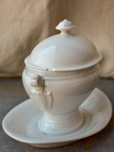 Vintage French sauce dish with lid