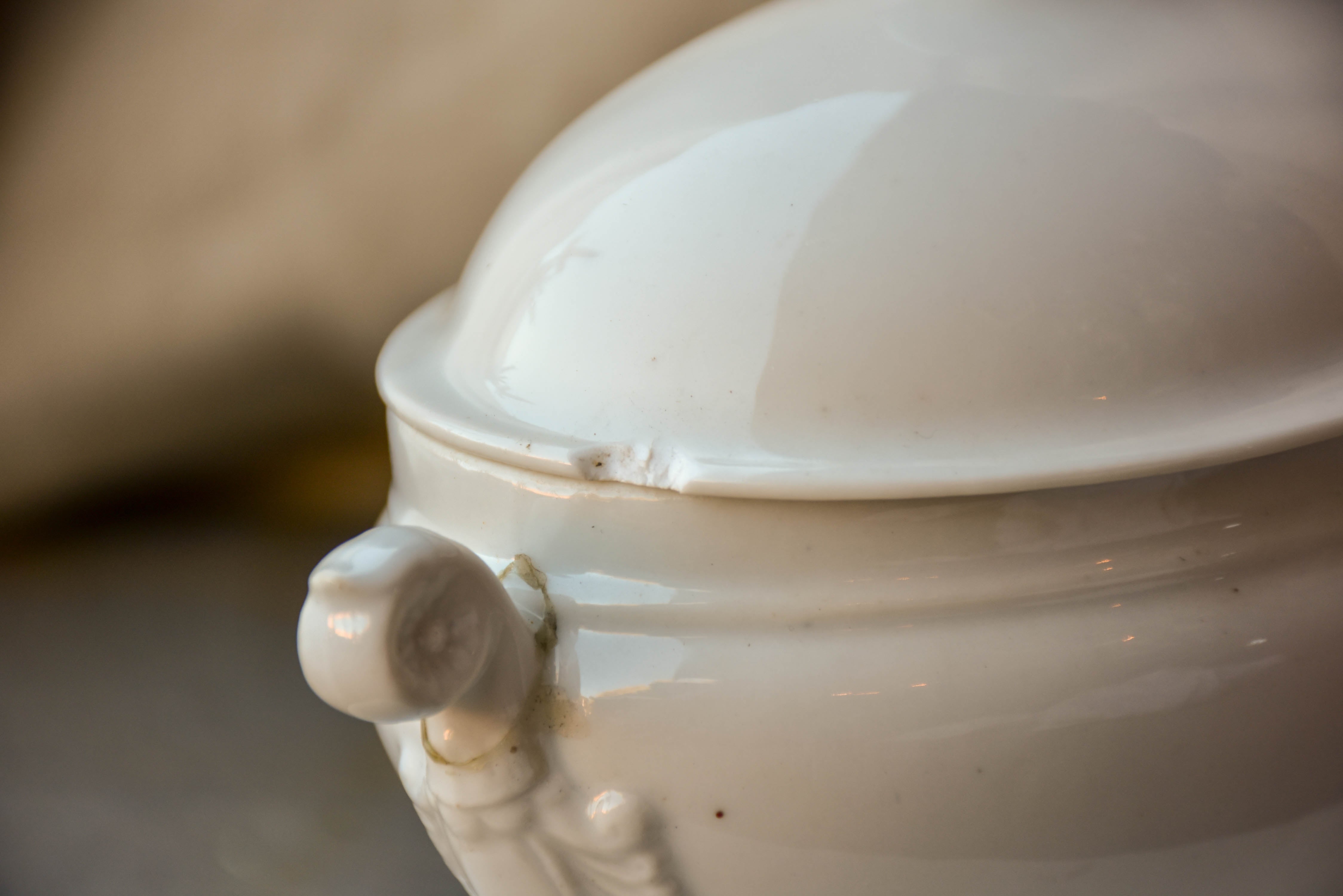 Vintage French sauce dish with lid