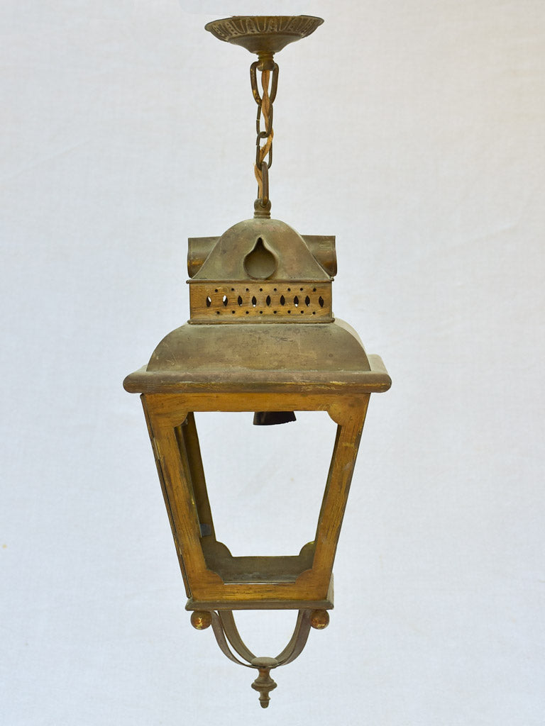 Small French brass lantern - 1930's