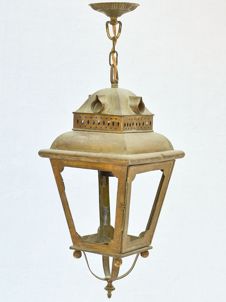 Small French brass lantern - 1930's