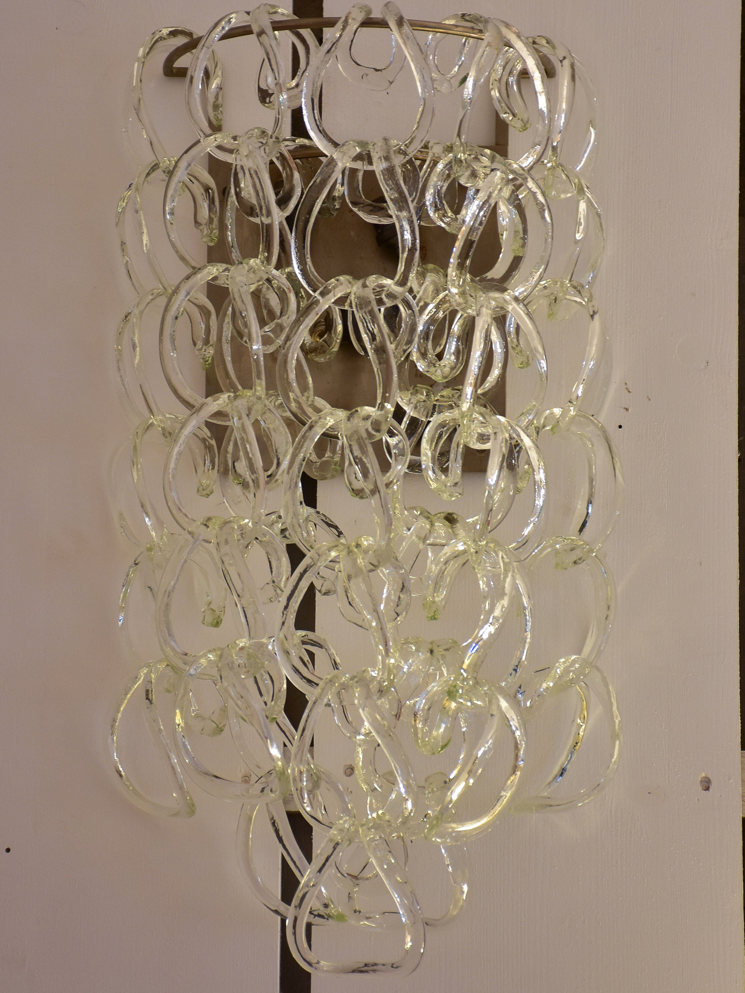 Angelo Mangiarotti wall sconces - clear chain