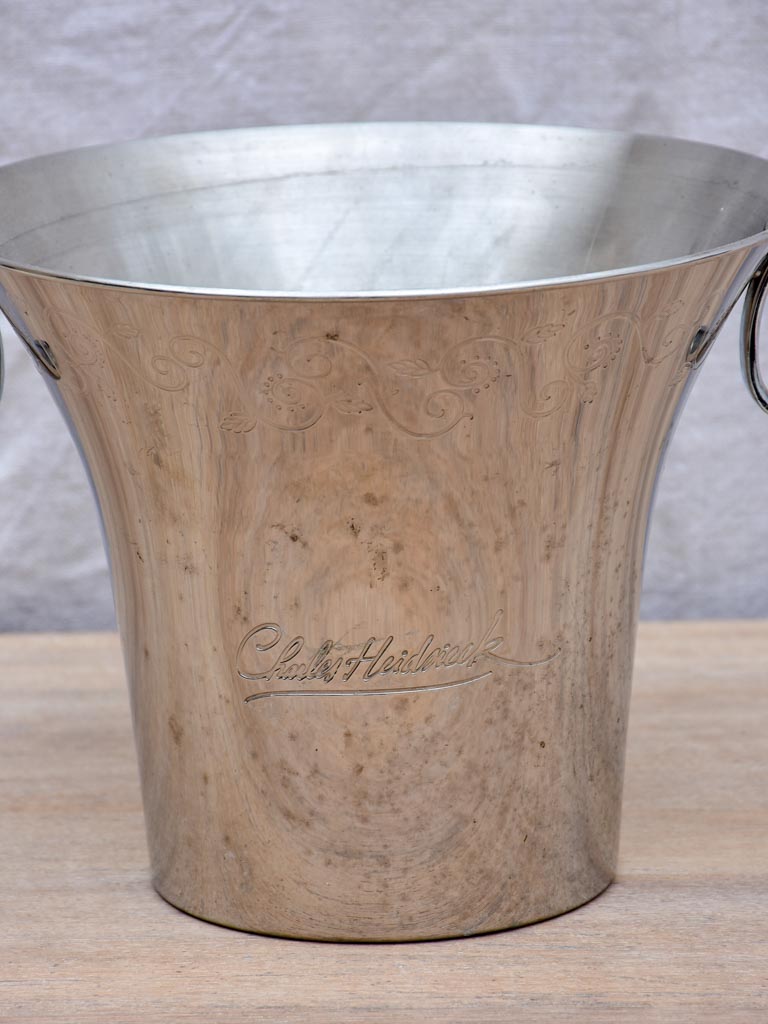 Vintage French champagne bucket - Charles Heidsieck