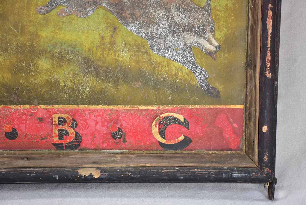 Rare French sign from a hunting supply store - two sided 32¼" x  41¾"