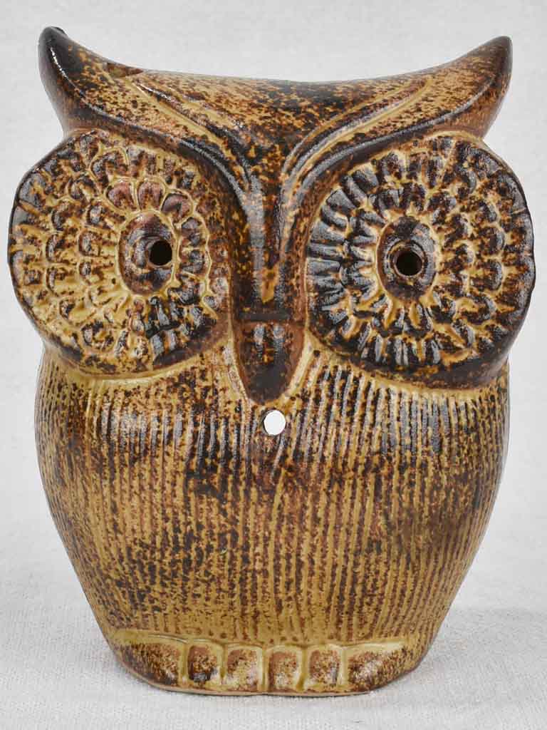 Vintage owl candleholder 5½"