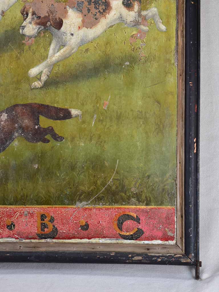 Rare French sign from a hunting supply store - two sided 32¼" x  41¾"