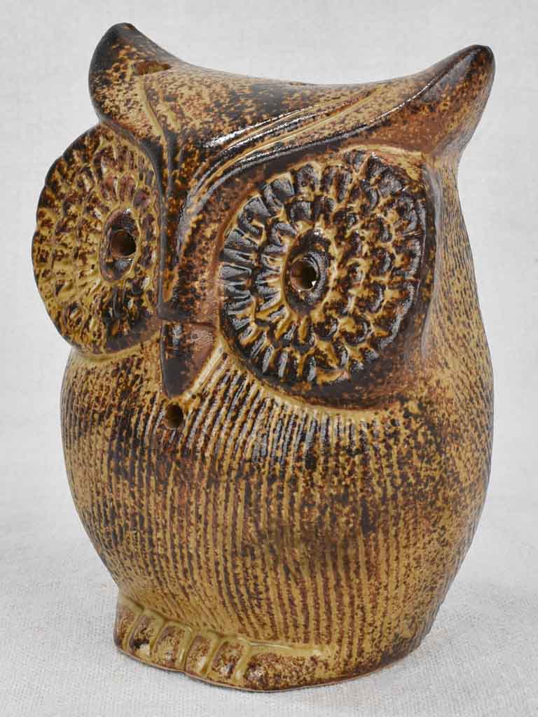 Vintage owl candleholder 5½"