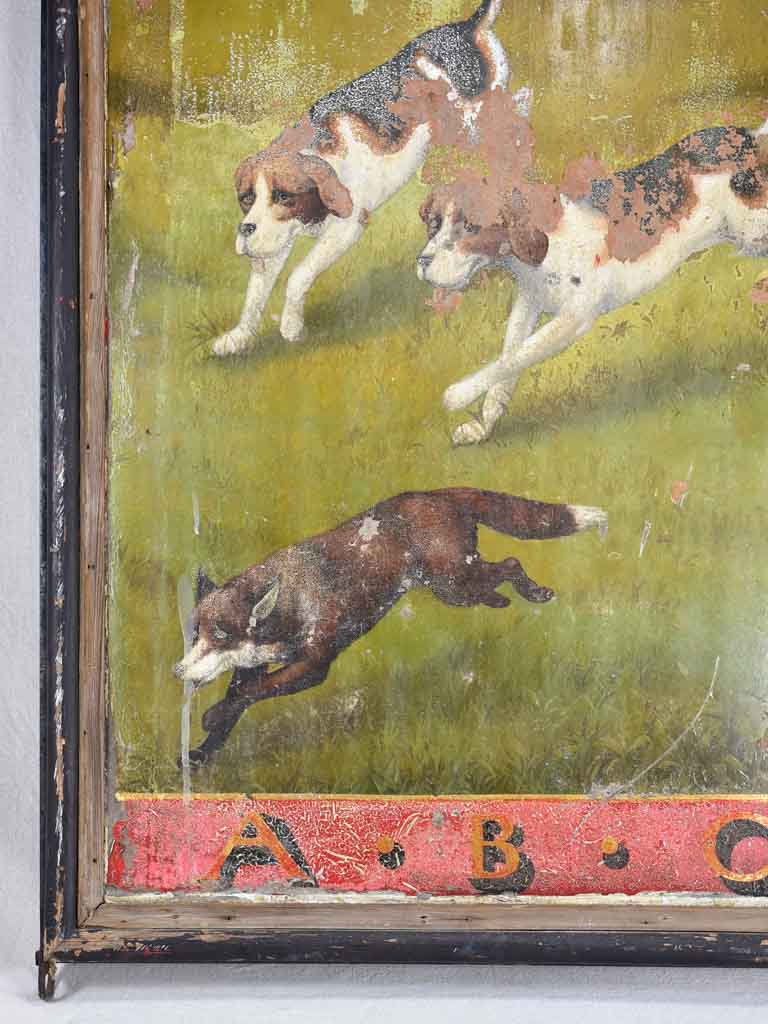 Rare French sign from a hunting supply store - two sided 32¼" x  41¾"