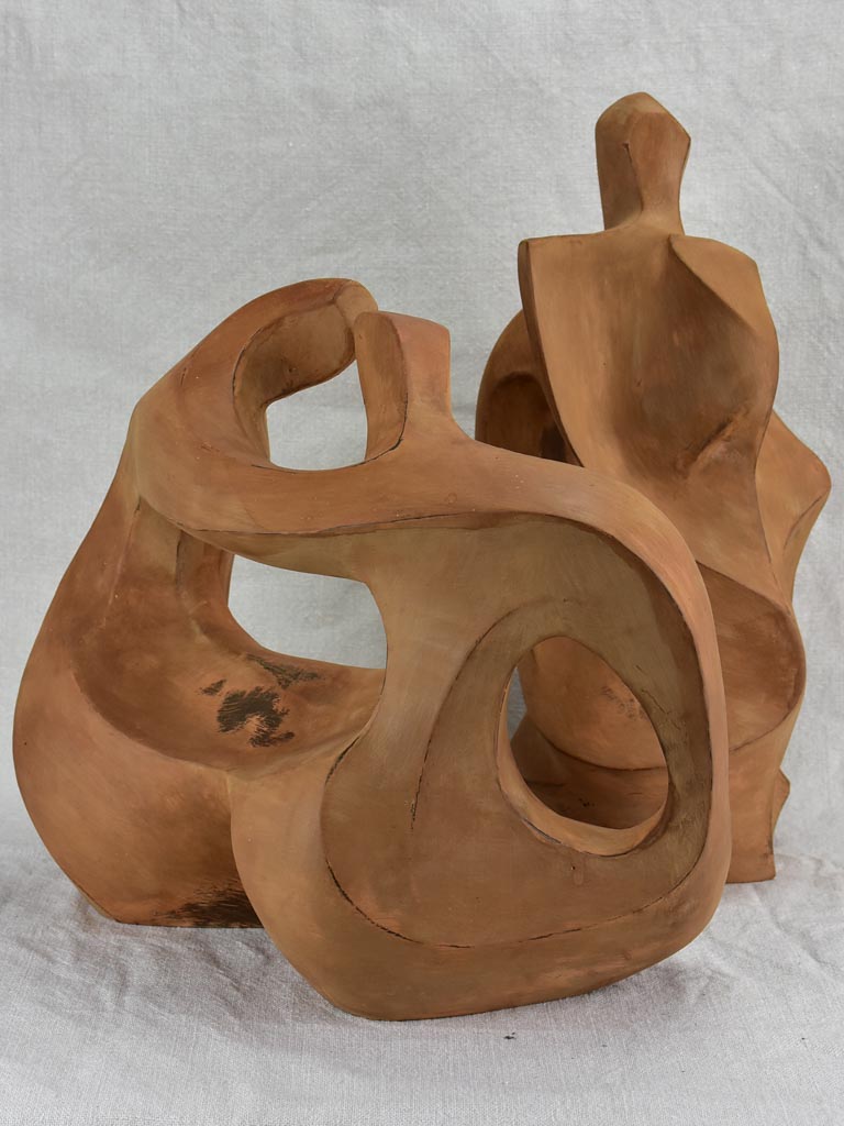 Two mid century French abstract sculptures