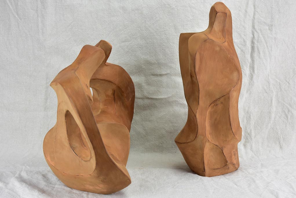 Two mid century French abstract sculptures