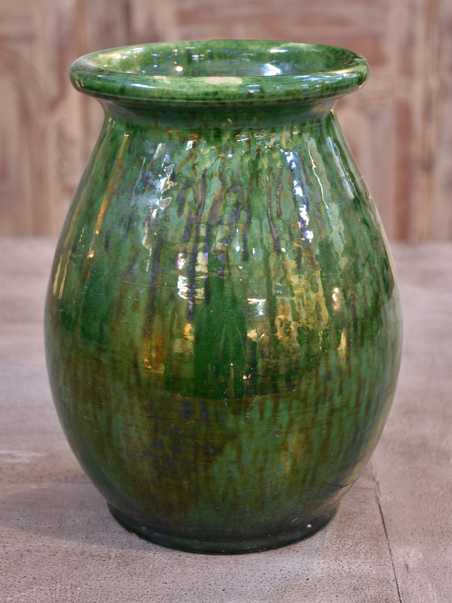 Green vintage vase - Vallauris