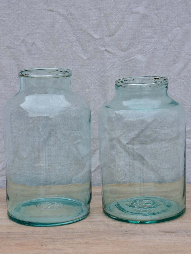 Pair of antique French preserving jars 20½"