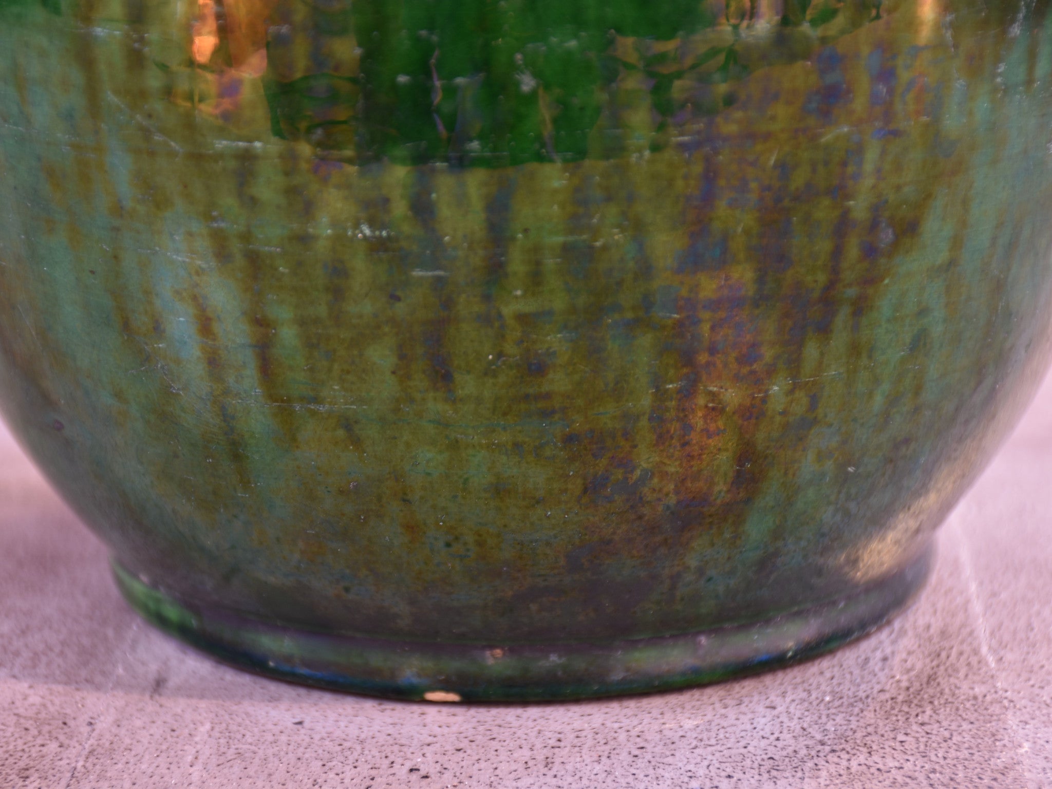 Green vintage vase - Vallauris