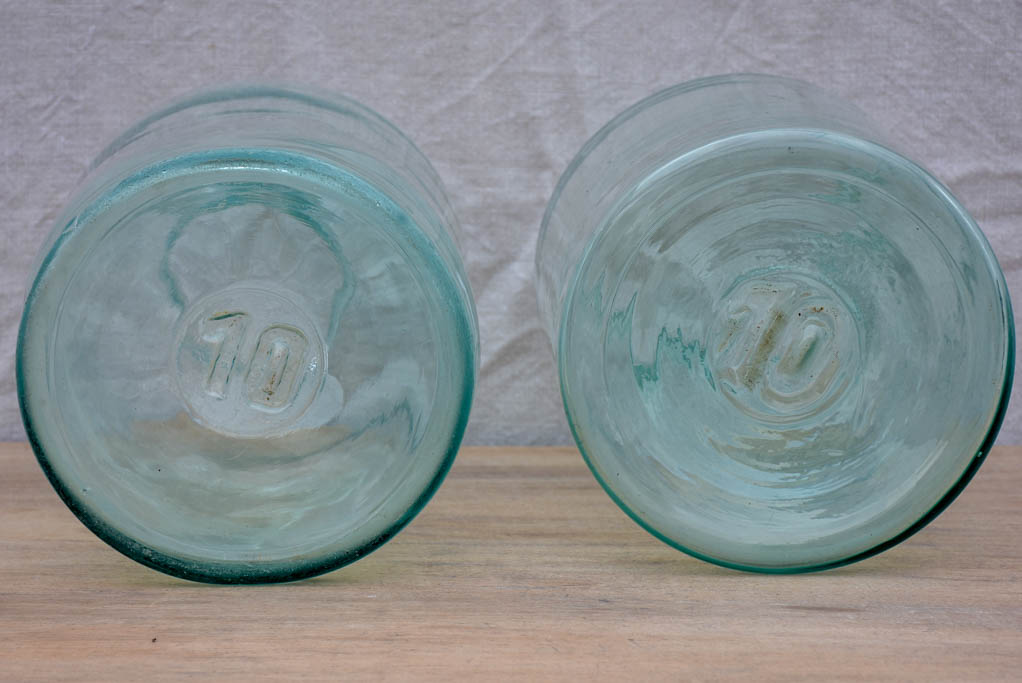 Pair of antique French preserving jars 20½"