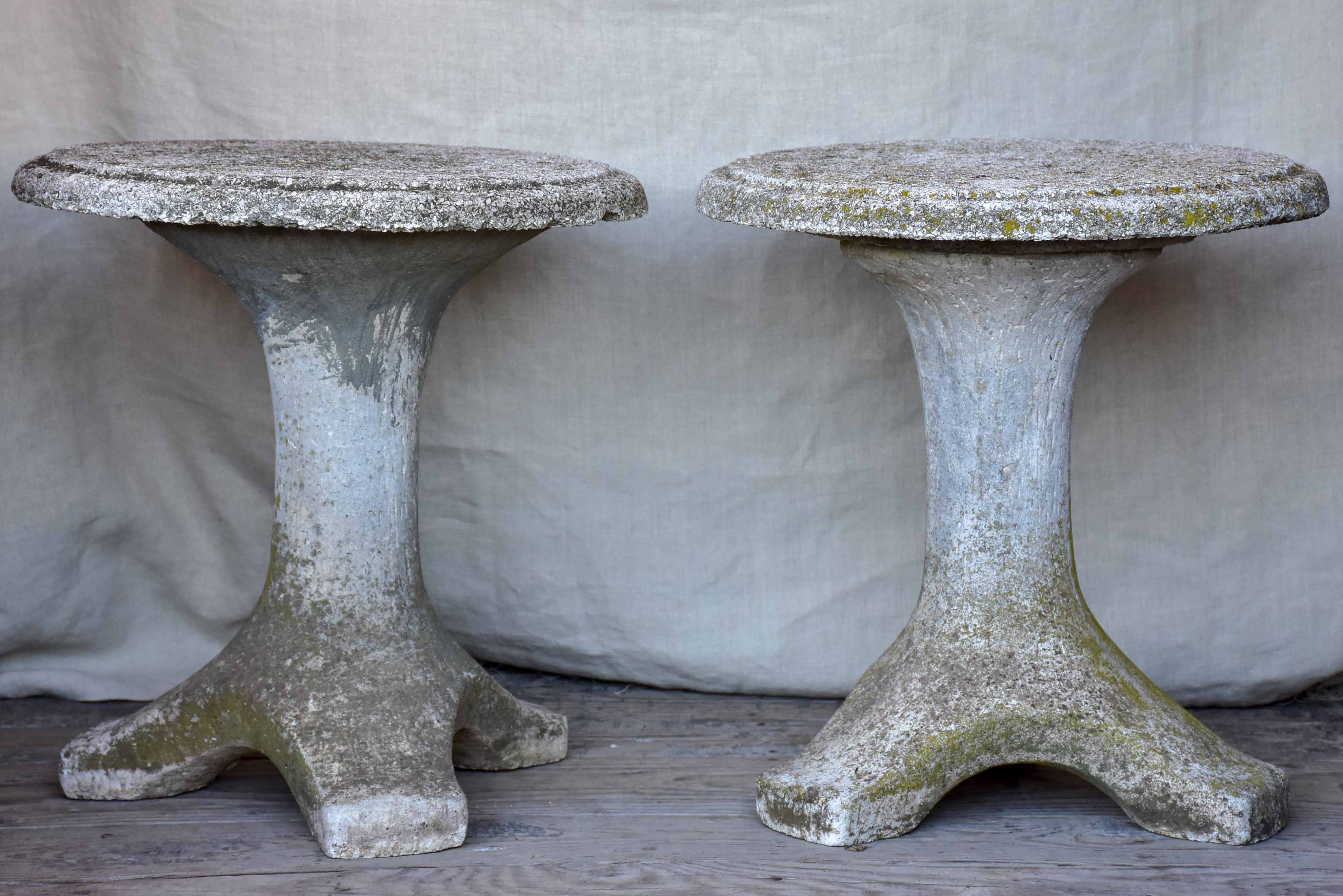 A pair of vintage Italian garden stools