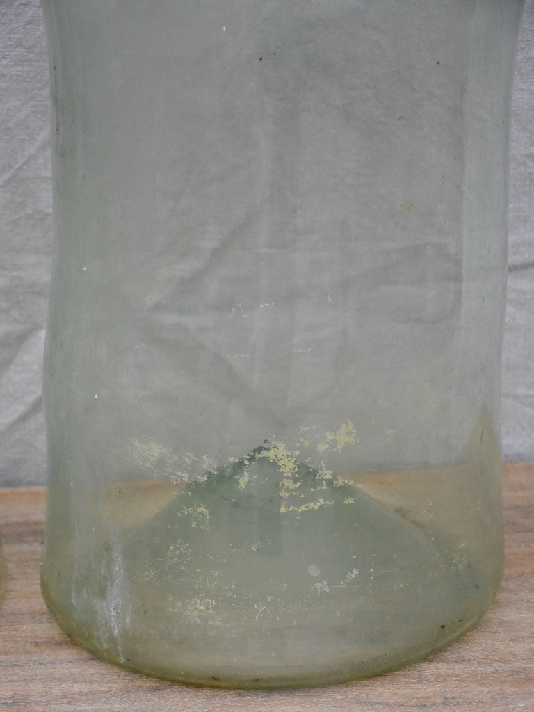 Pair of extra large antique French preserving jars 20½"