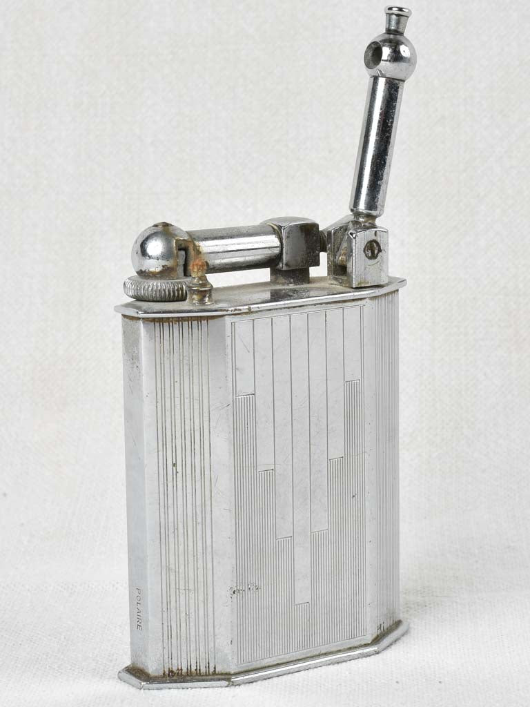 Vintage French Chrome Lighter Art Deco