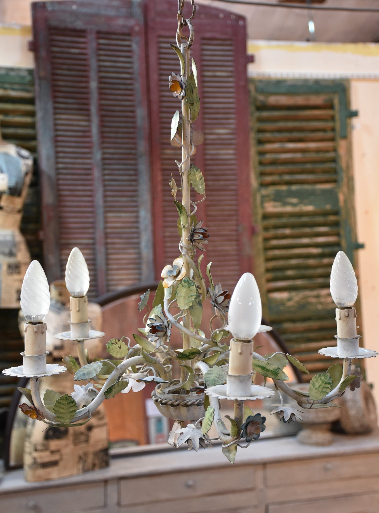 French lustre with flowers – circa 1950’s