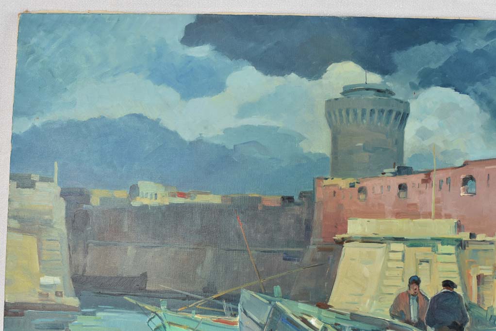 Antique seascape - Livorno Italy 28" x 39¾"