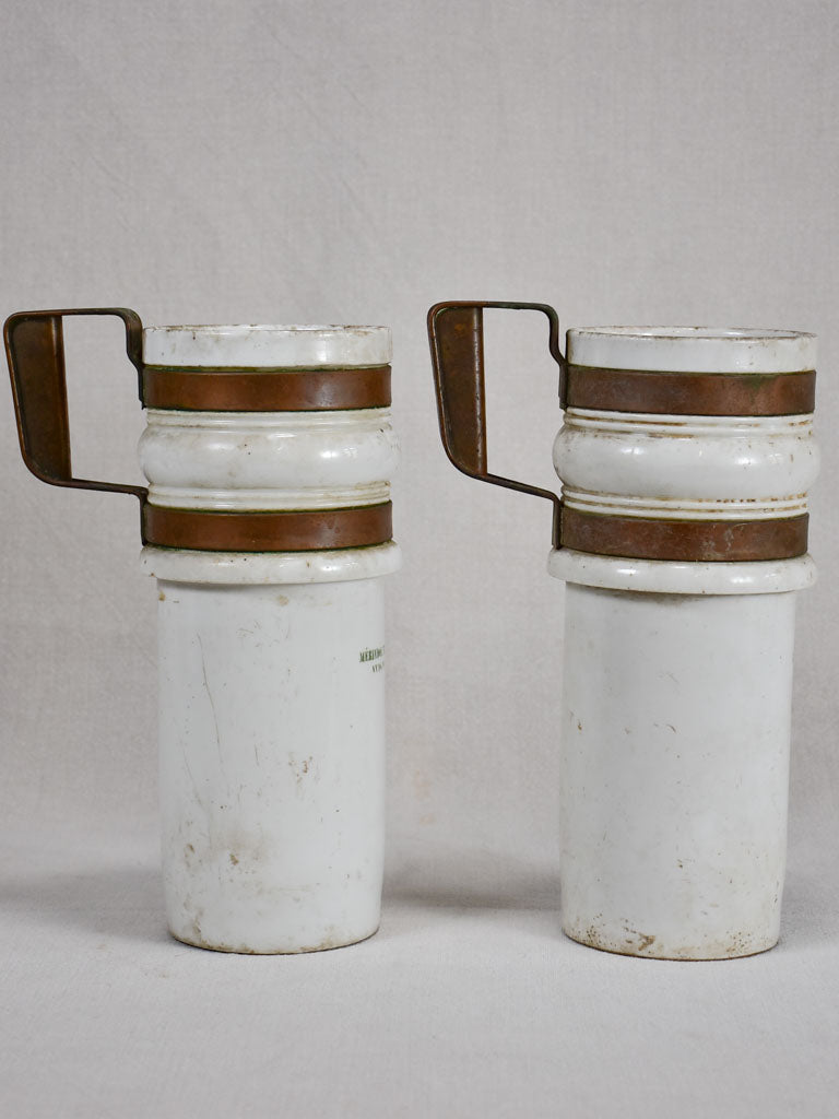 Pair of French bain marie pots - Merindol Freres Avignon 12¼"