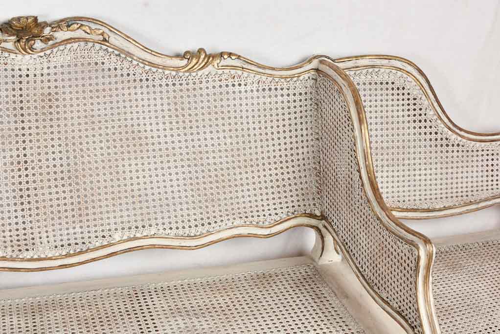 19th century Louis XV cane 'confident' settee 102¾"