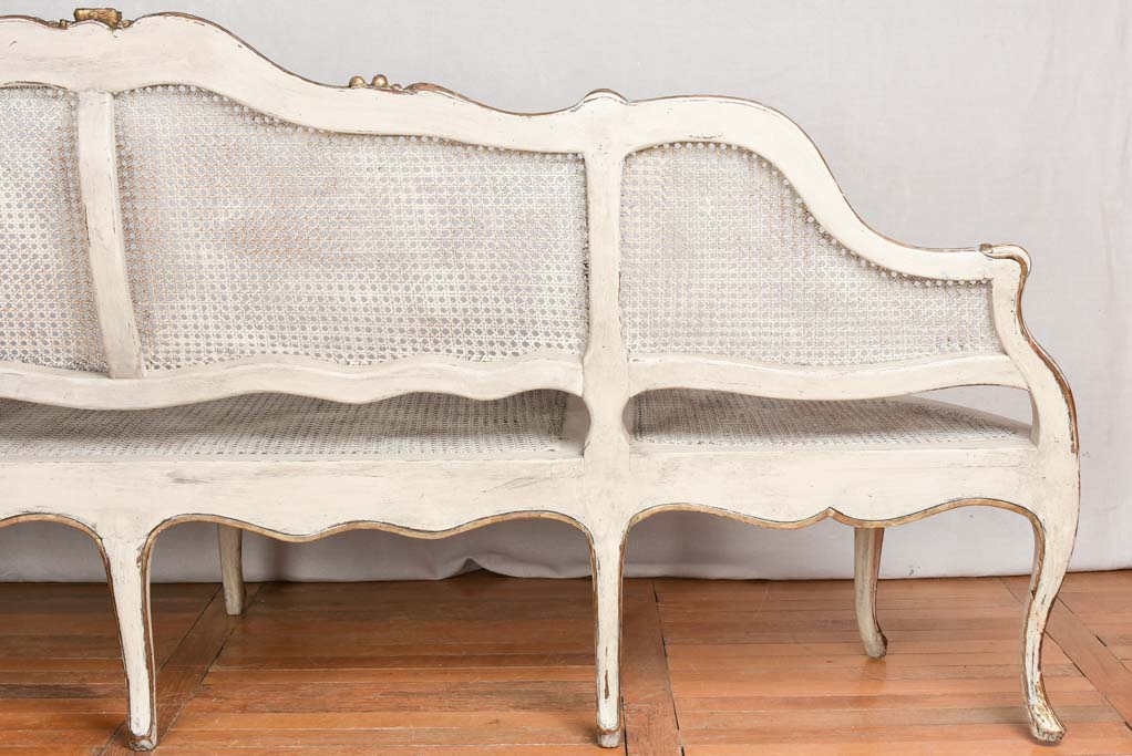 19th century Louis XV cane 'confident' settee 102¾"