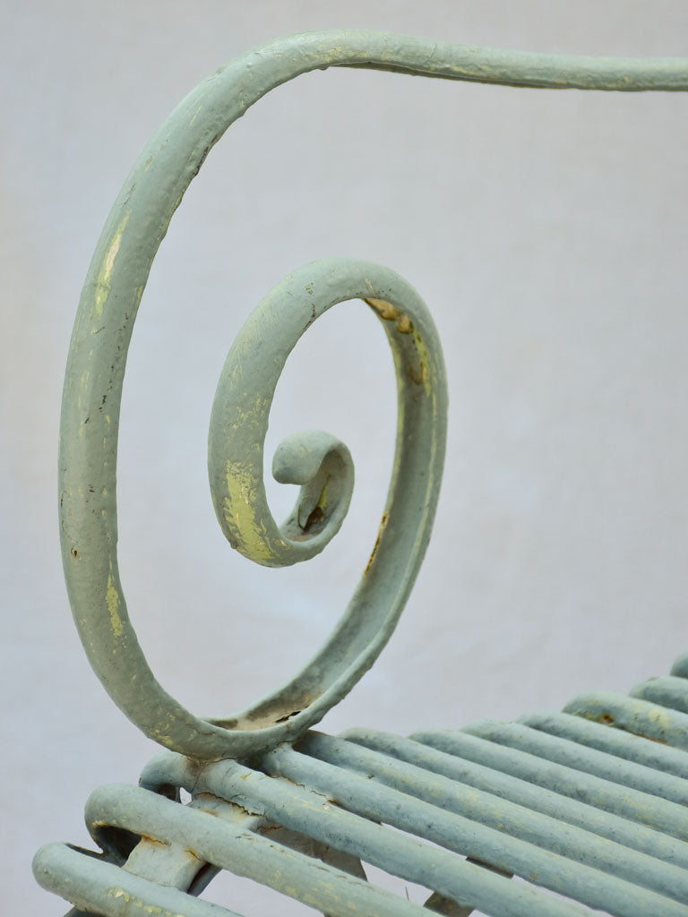 19th Century French Arras garden armchair with claw feet and scroll armrests