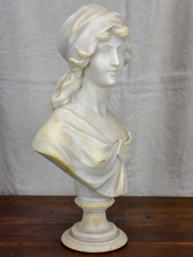 European marble female bust