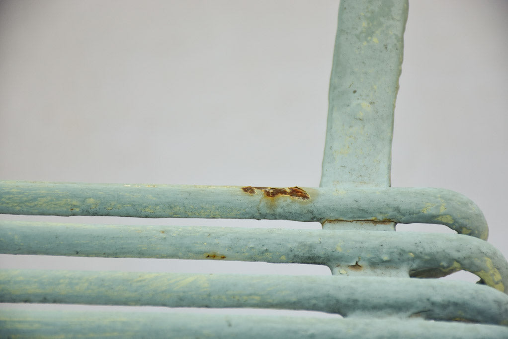 19th Century French Arras garden armchair with claw feet and scroll armrests