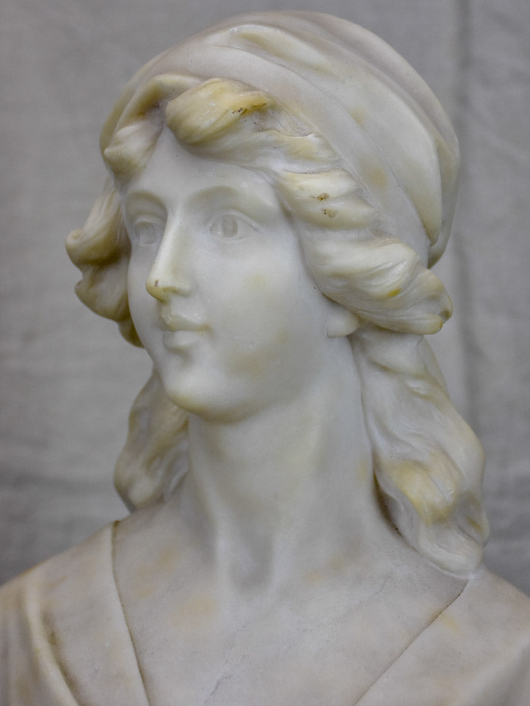 European marble female bust